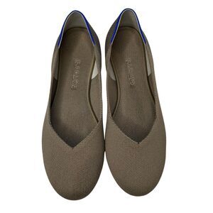 Rothy's Ballet Flat Shoes Size 9.5M Portobello Taupe Round Toe